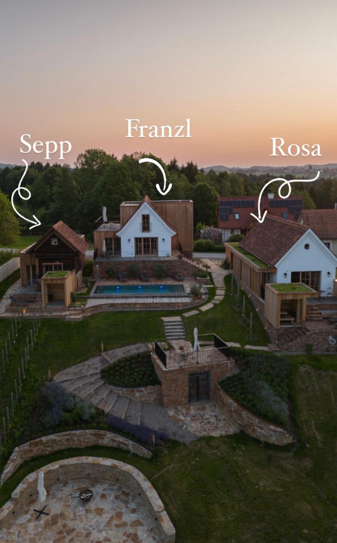 Am Wildbachberg - Luxus Ferienhaeuser Mit Infinitypool, Privatsauna Und Weinkeller Deutschlandsberg Exterior foto